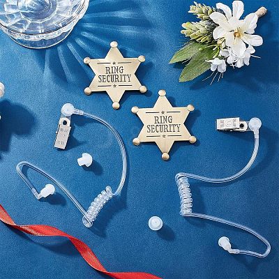 Ring Security Word Badge AJEW-FG0001-94-1