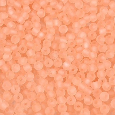 FGB Frosted Transparent Glass Seed Beads SEED-N013-02A-04-1