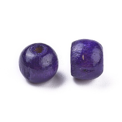 Dyed Natural Wood Beads WOOD-Q006-8mm-12-LF-1