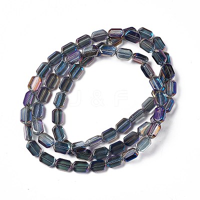 Electroplate Glass Beads Strands EGLA-L042-HP01-1