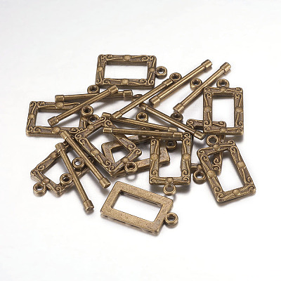 Tibetan Style Alloy Toggle Clasps LS-MLF5079Y-1