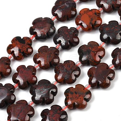 Natural Brecciated Jasper Beads Strands G-C220-E02-15mm-1