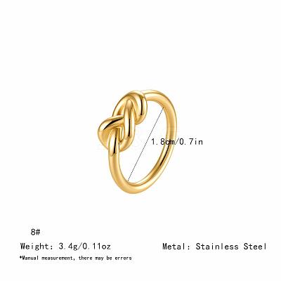 Irregular 304 Stainless Steel Finger Rings for Women SA8524-15-1