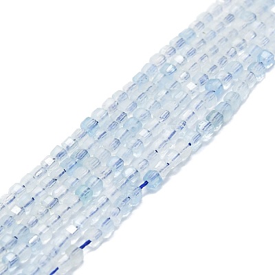 Grade A Natural Aquamarine Beads Strands G-P457-B01-09-1