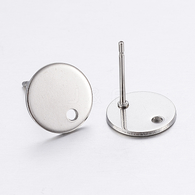 Non-Tarnish 304 Stainless Steel Stud Earring Findings STAS-P198-25-12mm-1