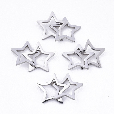 Tarnish Resistant 201 Stainless Steel Linking Rings STAS-N091-130-1