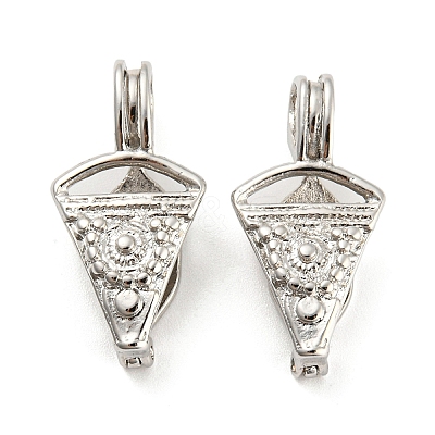 Rack Plating Brass Cage Pendants KK-D050-04P-1