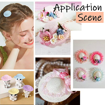 40Pcs Mini Cloth Doll Hats AJEW-SC0031-34A-1