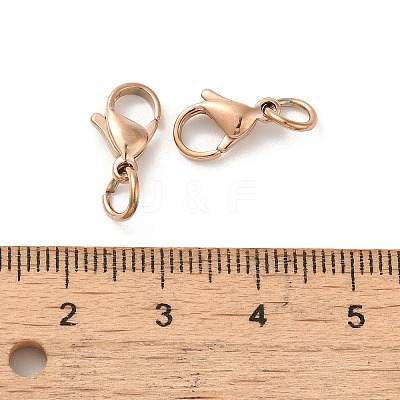 PVD Vacuum Plating 304 Stainless Steel Lobster Claw Clasps STAS-K155-C-11RG-1
