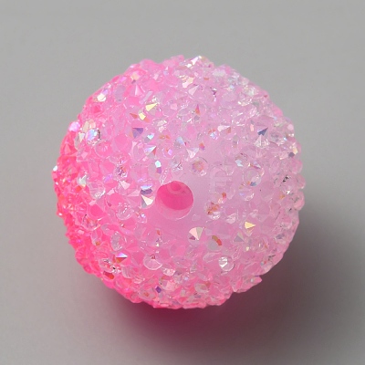 Frosted Acrylic Beads MACR-WH0007-91G-1