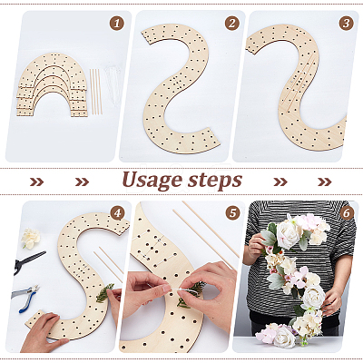 4Pcs Wood Wreath Boards DIY-FG0006-83-1