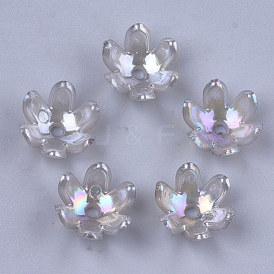 Transparent Acrylic Bead Caps X-TACR-T007-07F-1