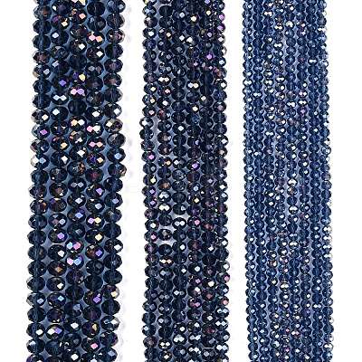 Electroplate Glass Beads Strands EGLA-A044-T4mm-B12-1