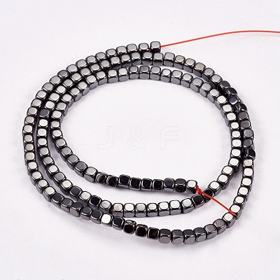 Non-magnetic Synthetic Hematite Beads Strands G-J172-3x3mm-04-1