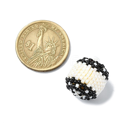 Seed Beads Beaded Charms PALLOY-MZ00290-1