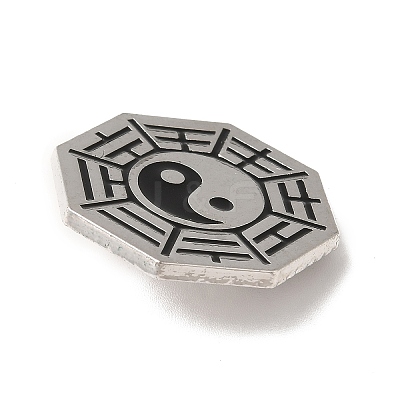 Eight-Diagram Tactics with Yin Yang Alloy Brooch Pin JEWB-K008-02P-1
