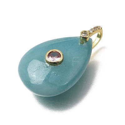 Natural Flower Amazonite Pendants GG-CBA7610-07G-05-1