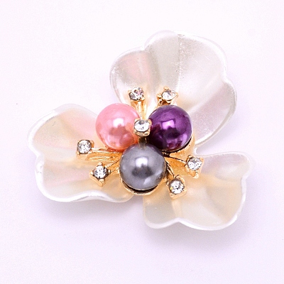 ABS Imitation Pearl Cabochons Accessories FIND-TAC0001-15B-1