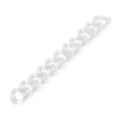 Handmade Transparent Acrylic Curb Chains AJEW-JB00570-1