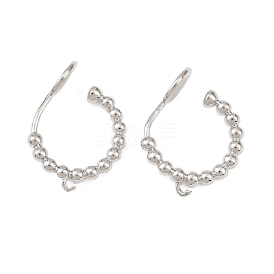 Brass Clip-on Earring Findings KK-F921-08A-P-1