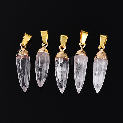 Natural Quartz Crystal Pendants G-N345-01A-1