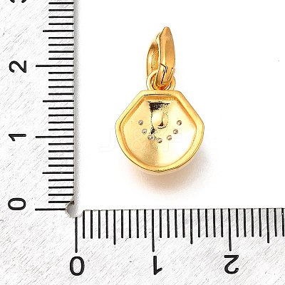 Brass Micro Pave Cubic Zirconia Pendants KK-S517-01D-G-1