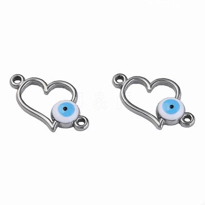304 Stainless Steel Enamel Connector Charms STAS-N087-64-02P-1