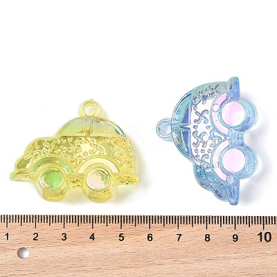Electroplate Transparent UV Plating Acrylic Pendants OACR-I014-22-1