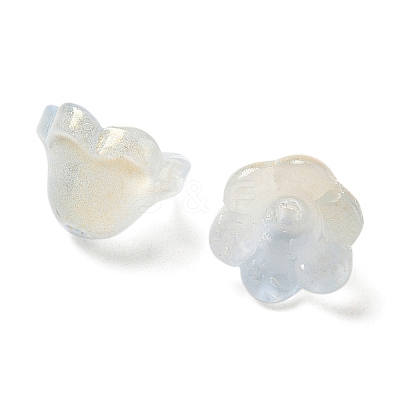 Transparent Glass Beads Caps X-GLAA-B028-01K-1