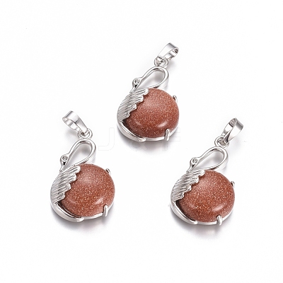 Natural & Synthetic Mixed Gemstone Pendants G-L512-N-1