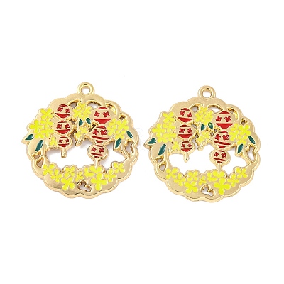 Rack Plating Alloy Pendants FIND-M020-06G-02-1