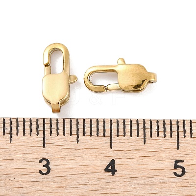 Ion Plating(IP) 304 Stainless Steel Lobster Claw Clasps STAS-F094-05B-G-1