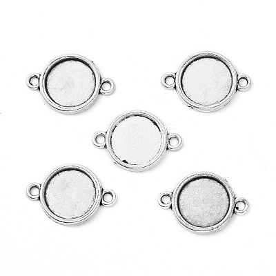 Tibetan Style Alloy Cabochon Connector Settings X-TIBE-M022-10AS-1