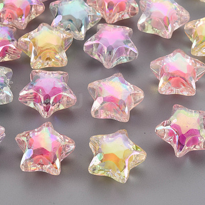 Transparent Acrylic Beads X-TACR-S152-18D-1