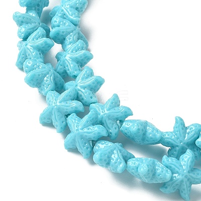 Synthetic Coral Dyed Carved Beads Strands X-CORA-K009-06A-01-1