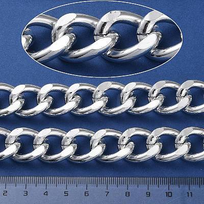 Oxidation Aluminum Diamond Cut Faceted Curb Chains CHA-H001-01S-1