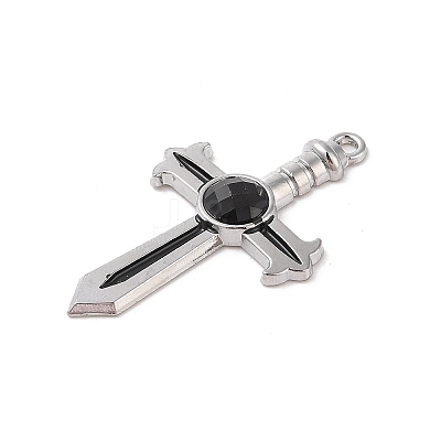 Alloy & Resin Rhinestone Pendants FIND-M021-01P-1