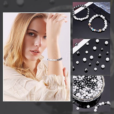 400Pcs 4 Style Synthetic Gemstone Beads G-FH0001-53-1