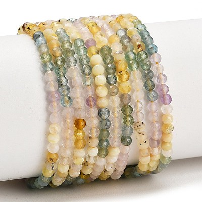 Gradient Color Natural Yellow Opal & Amethyst & Apatite Beads Strands GG-CBA1668-A06-3mm-1