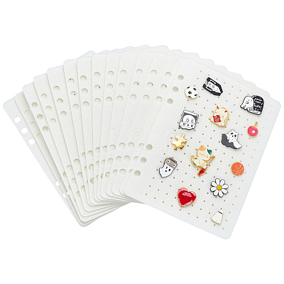 14Pcs Felt Cloth Pin Brooch Storage Binder Sheets for Enamel Pin Collection Book AJEW-WR0002-93A-1