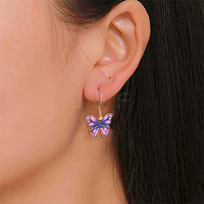 Light Gold Plated Alloy Enamel Pendants PALLOY-CJ0007-02-1