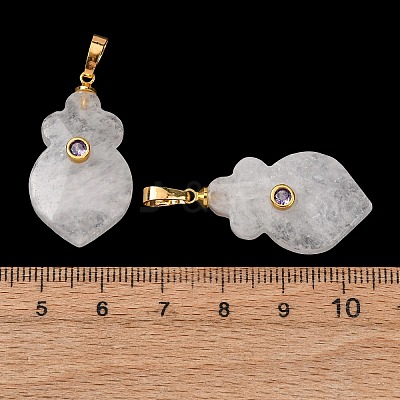 Natural Quartz Crystal Pendants G-P628-05G-07-1