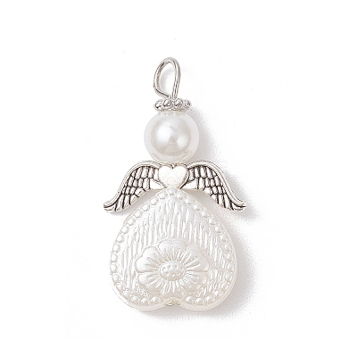ABS Plastic Imitation Pearl Pendants PALLOY-JF04134-1