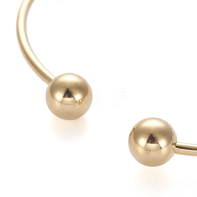 201 Stainless Steel Cuff Bangles BJEW-E364-BG14-1