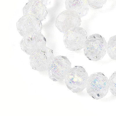 Handmade Foil Lampwork Beads Strands FOIL-T008-09F-1