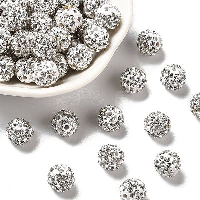 Pave Disco Ball Beads X1-RB-A130-10mm-9-1