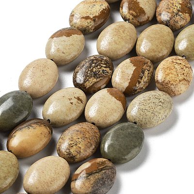 Natural Picture Jasper Beads Strands G-L164-A-28-1