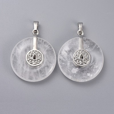 Natural Quartz Crystal Pendants G-F640-B01-1