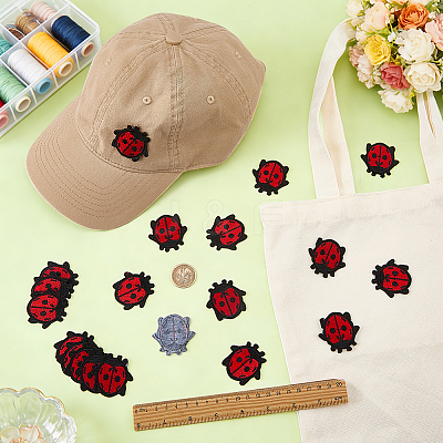 40Pcs Computerized Embroidery Polyester Iron on/Sew on Patches DIY-FG0010-36A-1