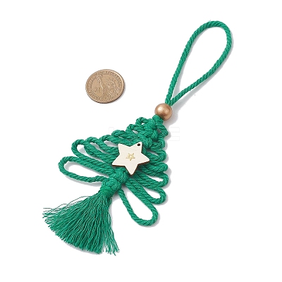 Cotton Christmas Trees Pendant Decoration HJEW-JM03830-02-1